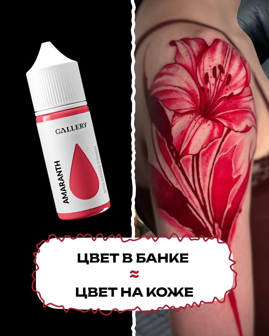 Сопоставление цвета пигмента в банке и результата на коже